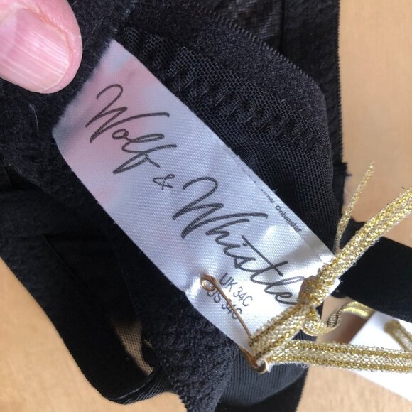 Wolf & Whistle Floral Lace Mesh Underwire Bra 34C - NWTs - Picture 7 of 8